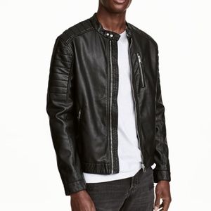 H&M faux leather moto jacket